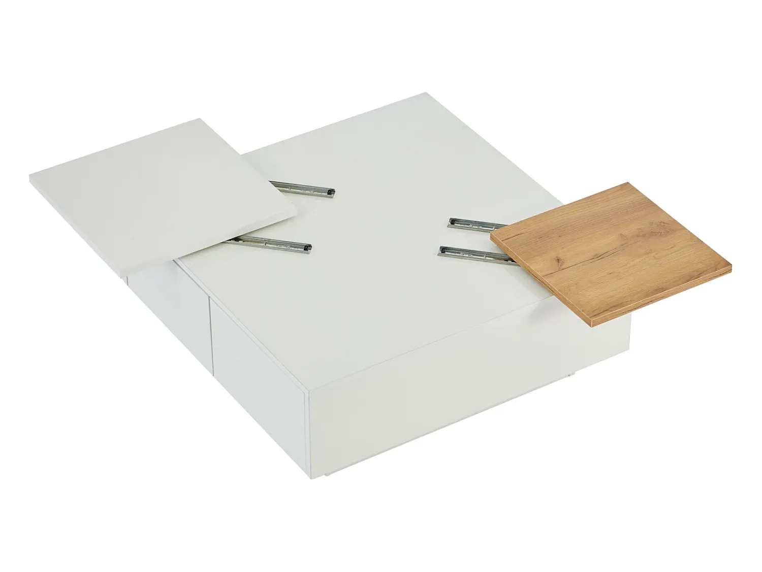 ModernLuxe Mesa de centro quadrada 75x75x33,5cm - com 4 gavetas -^ Mesa De Centro
