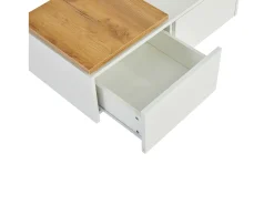 ModernLuxe Mesa de centro quadrada 75x75x33,5cm - com 4 gavetas -^ Mesa De Centro