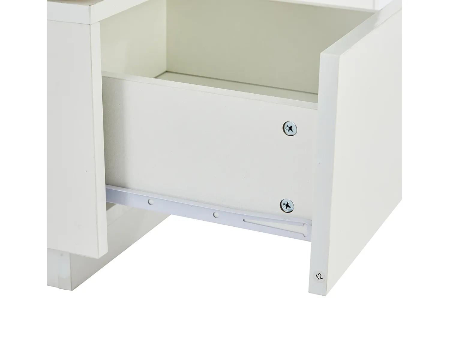 ModernLuxe Mesa de centro quadrada 75x75x33,5cm - com 4 gavetas -^ Mesa De Centro