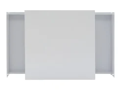 Mesa De Centro*Hauss Spole Mesa de centro quadrada 70x70x41cm com 2 gavetas e LED, corpo em laca branca brilhante Branco