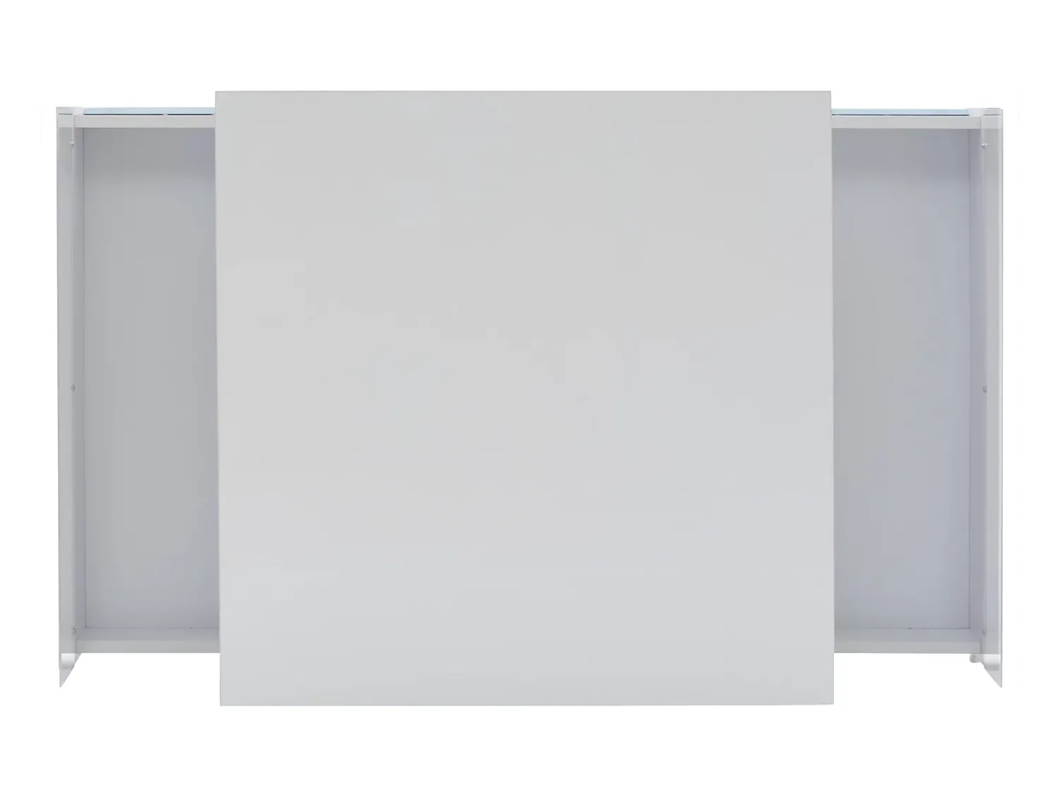 Mesa De Centro*Hauss Spole Mesa de centro quadrada 70x70x41cm com 2 gavetas e LED, corpo em laca branca brilhante Branco