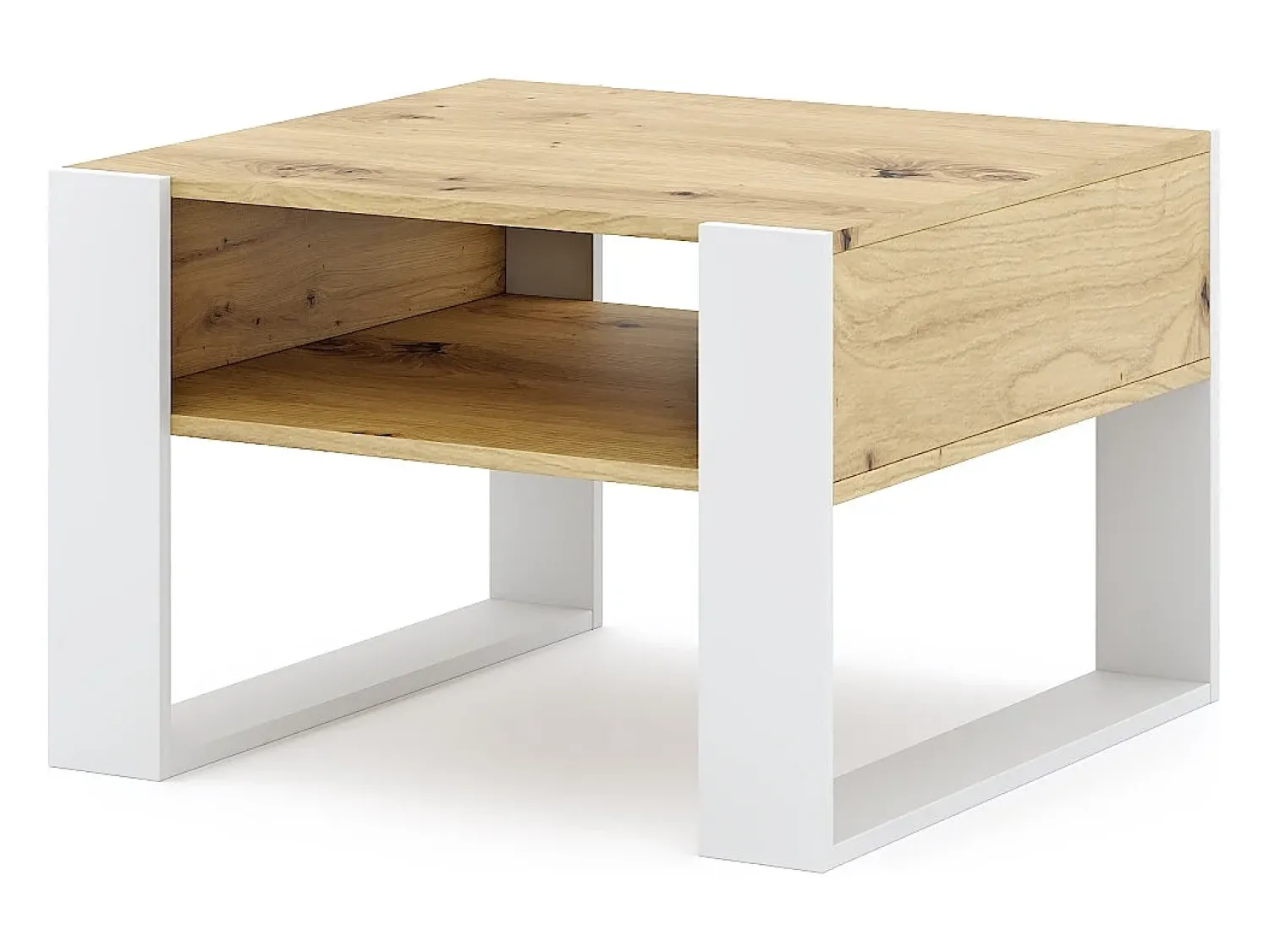 Mesa de centro Quadro carvalho artisan / branco^ Mesa De Centro