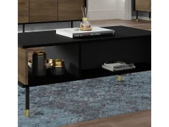 Mesa De Centro|Petits-Meubles Mesa de centro Rani madeira e 45cm Preto