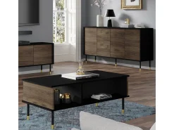 Mesa De Centro|Petits-Meubles Mesa de centro Rani madeira e 45cm Preto