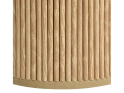 Mesa De Centro*Hauss Spole Mesa de centro redonda - Conjunto de 2 - Riscas verticais - Cor madeira - Para sala e quarto Natural claro