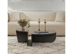 Mesa De Centro*Concept-Usine Mesa de centro redonda antracite 90cm modular VARI Cinza antracite