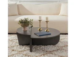 Mesa De Centro*Concept-Usine Mesa de centro redonda antracite 90cm modular VARI Cinza antracite