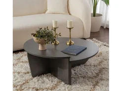 Mesa De Centro*Concept-Usine Mesa de centro redonda antracite 90cm modular VARI Cinza antracite