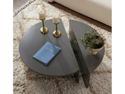 Mesa De Centro*Concept-Usine Mesa de centro redonda antracite 90cm modular VARI Cinza antracite