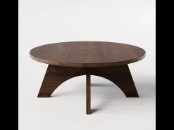 Mesa de centro redonda BELL Ø68 cm Carvalho Chocolate^ Mesa De Centro