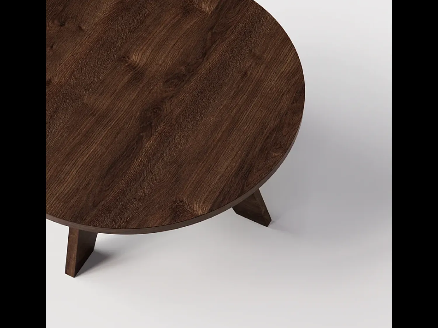 Mesa de centro redonda BELL Ø68 cm Carvalho Chocolate^ Mesa De Centro