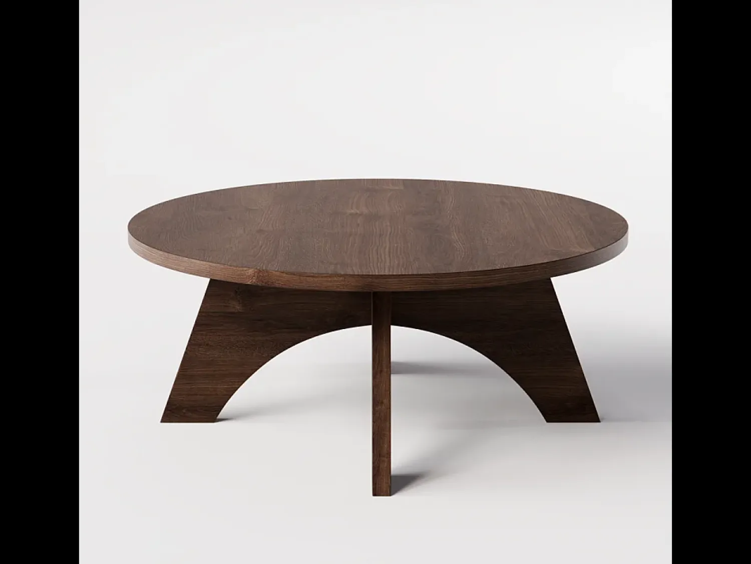 Mesa de centro redonda BELL Ø68 cm Carvalho Chocolate^ Mesa De Centro
