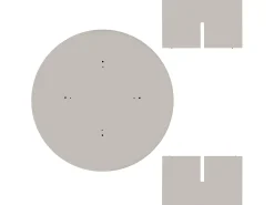 Mesa De Centro| Mesa de centro redonda com tampo laminado de 3 cm 100 cm Taupe