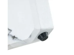 Mesa De Centro|Hauss Spole Mesa de centro redonda com pés em efeito mármore - Tampo em vidro Branco