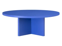 Hot Mesa de centro redonda com tampo laminado de 3 cm Prussia 100 cm Azul