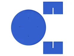 Hot Mesa de centro redonda com tampo laminado de 3 cm Prussia 100 cm Azul