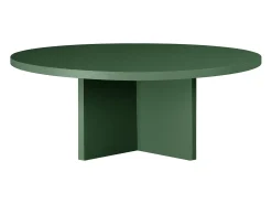 Mesa De Centro* Mesa de centro redonda com tampo laminado de 3 cm Cedar 100 cm Verde