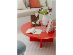 Mesa de centro redonda com tampo laminado de 3 cm Llama 100 cm^ Mesa De Centro