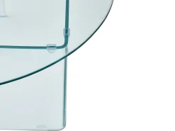 Mesa De Centro|Vente-unique Mesa de centro redonda design em vidro temperado - - ADAMO Transparente