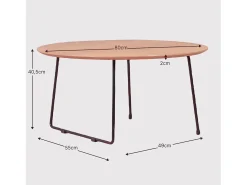 Mesa De Centro*Nest Dream Mesa de centro redonda de carvalho (80cm) - Modin - Carvalho Natural escuro