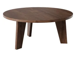 Hot Mesa de centro redonda ELLA Ø90 cm Carvalho Chocolate Castanho chocolate