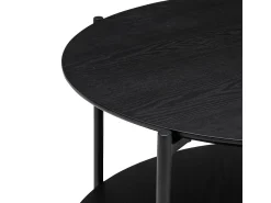 Sale Atmosphera Mesa de Centro Redonda Kemi Preta 52x63 cm Preto