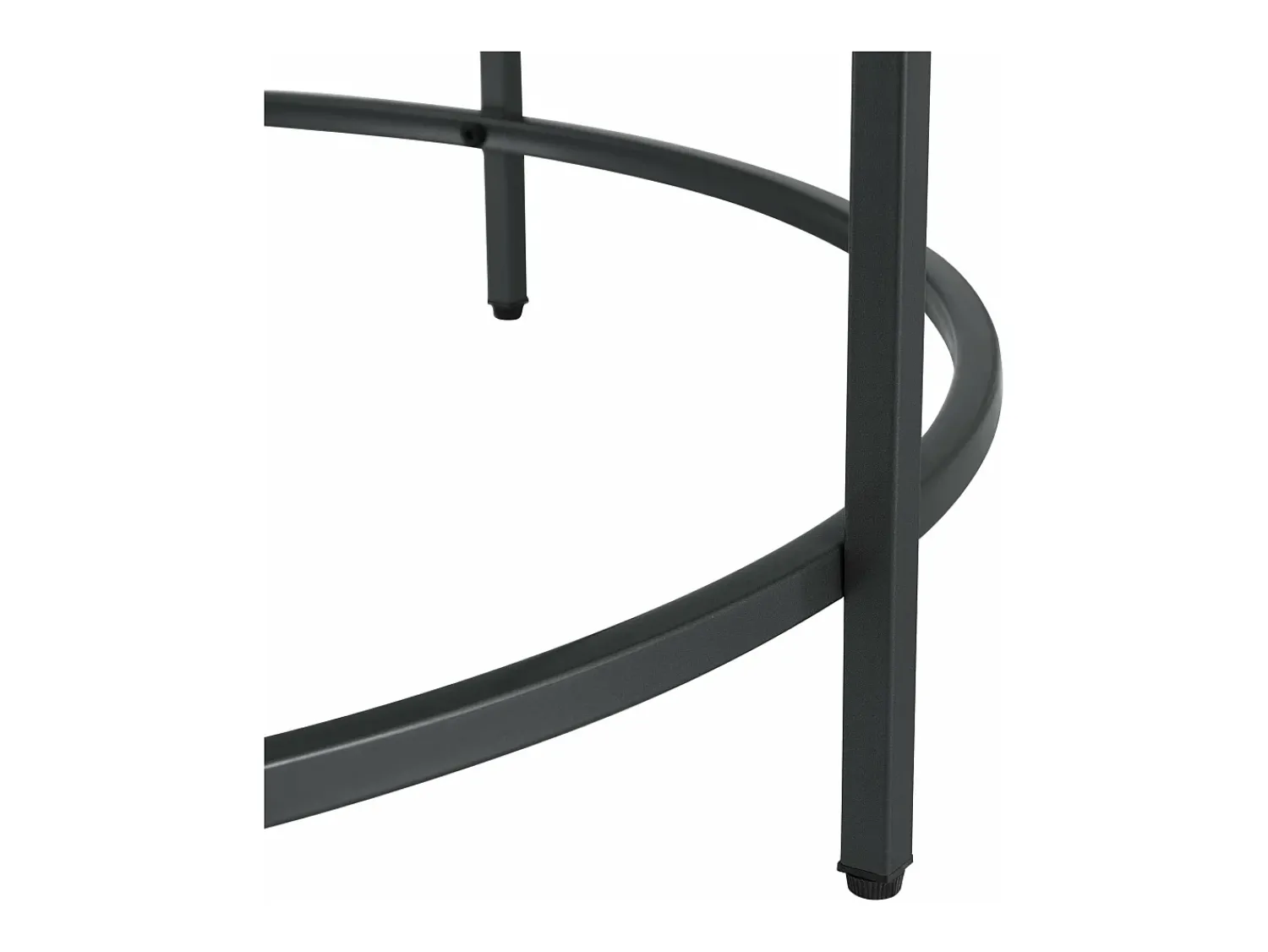 Clearance Helloshop26 Mesa de centro redonda para sala de estar tampo de vidro pés de aço 84 cm preta 03_0006180 Cinzento