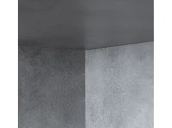 Outlet Mesa de centro redonda, painel laminado efeito microcimento de 80 cm Cinzento