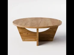 Mesa De Centro* Mesa de centro redonda TORI Ø90 cm Carvalho Craft Castanho