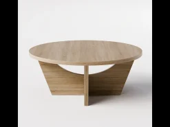 Mesa De Centro* Mesa de centro redonda TORI Ø90 cm Carvalho Sonoma Castanho