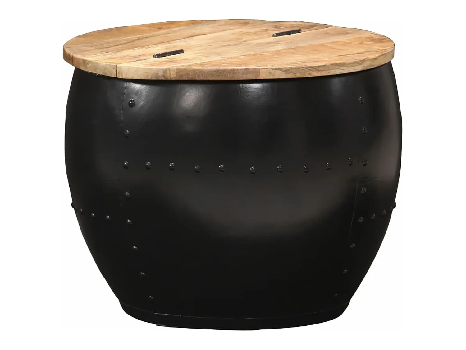Mesa De Centro|vidaxl Mesa de centro redonda 53x43 cm madeira de mangueira maciça Natural claro
