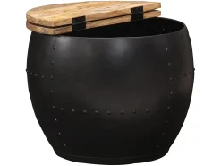 Online Mesa de centro redonda 53x43 cm madeira de mangueira maciça PT781766 Castanho