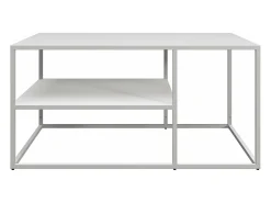Mesa De Centro*Helloshop26 Mesa de centro retangular Solund para sala de estar 45 x 90 x 60 cm branca 03_0008513 Branco
