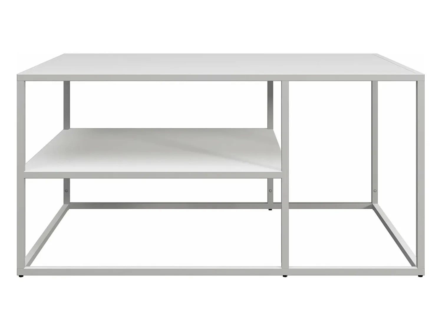 Mesa De Centro*Helloshop26 Mesa de centro retangular Solund para sala de estar 45 x 90 x 60 cm branca 03_0008513 Branco