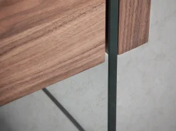 Mesa De Centro*Angel Cerda Mesa de centro retangular em nogueira e vidro temperado 2050 Castanho