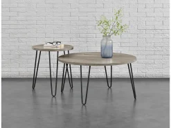 Dorel Home Mesa de centro retangular em aglomerado de partículas laminado Carvalho^ Mesa De Centro