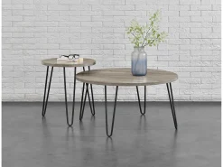 Dorel Home Mesa de centro retangular em aglomerado de partículas laminado Carvalho^ Mesa De Centro