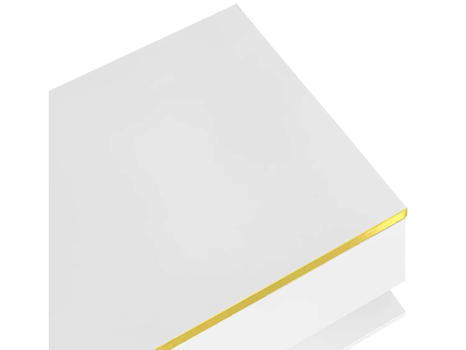 Mesa De Centro|Hauss Spole Mesa de centro retangular 100x50x32,5cm com compartimento de arrumação, corpo e tampo de vidro, LED incluído Branco