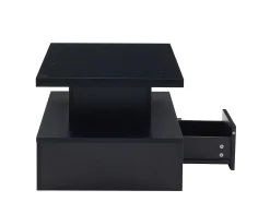 Mesa De Centro|Hauss Spole Mesa de centro retangular moderna lacada a com gaveta e LED Preto