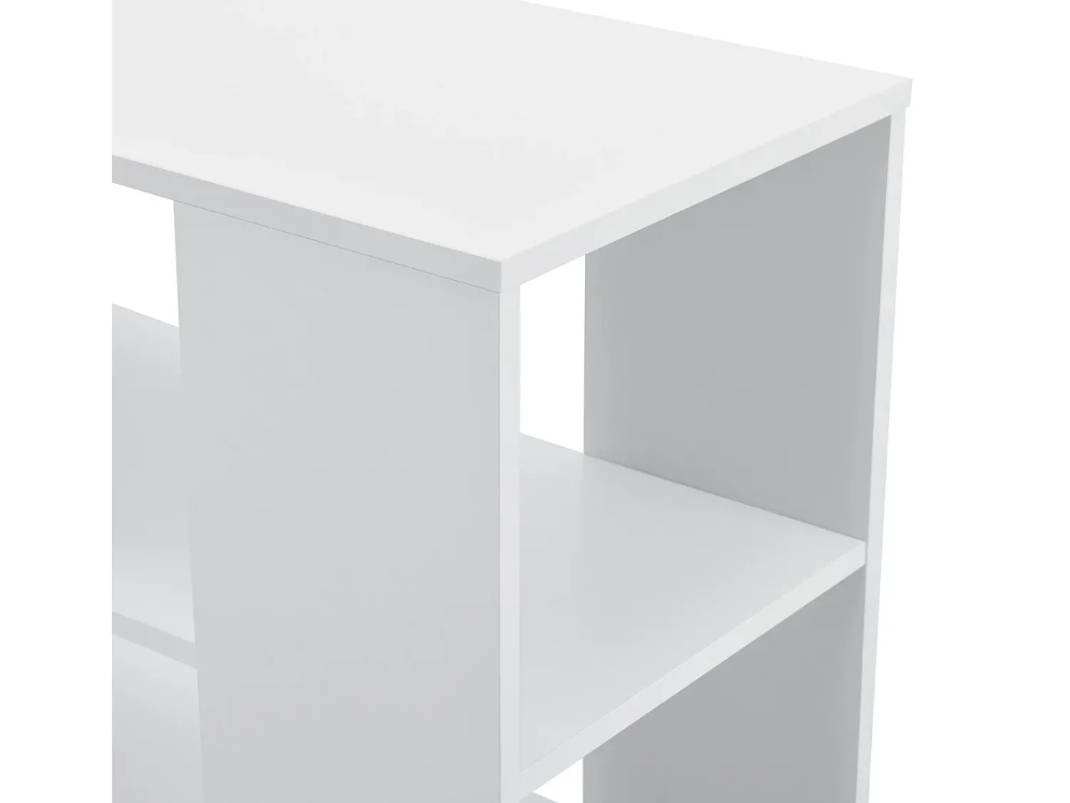 Helloshop26 Mesa de centro retangular com rodízios para sala de estar móvel elegante com prateleira de armazenamento 60 x 70 x 35 cm branca 03_0006173^ Mesa De Apoio