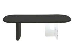 Mesa De Centro|Vente-unique Mesa de centro retangular em MDF e acrílico - RASIA Preto
