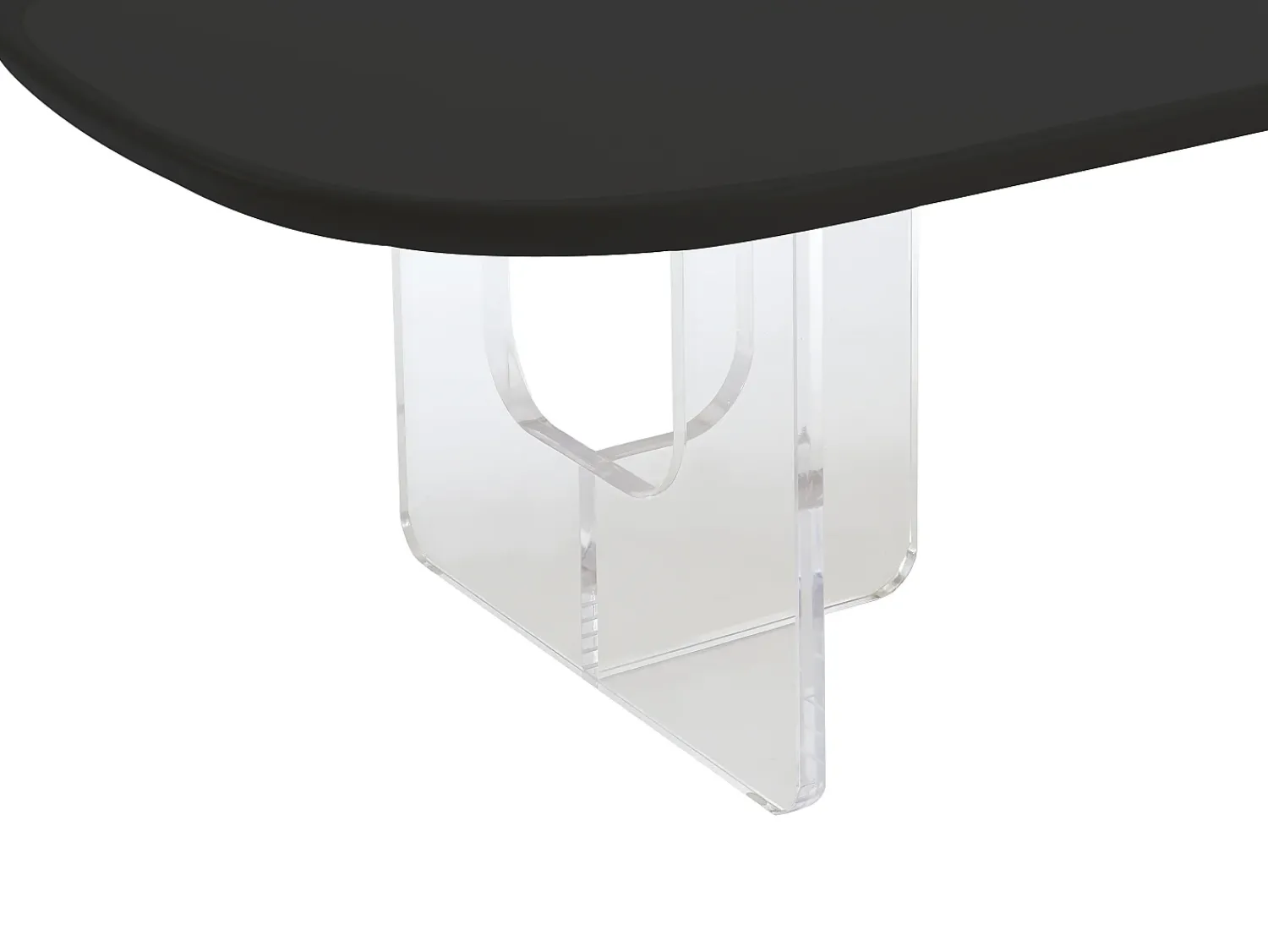 Mesa De Centro|Vente-unique Mesa de centro retangular em MDF e acrílico - RASIA Preto