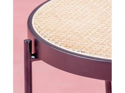 Discount Nest Dream Mesa de centro retrô com detalhes em rattan natural (60cm) - North - Preto