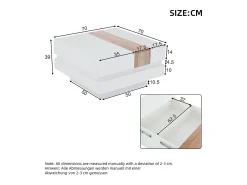 ModernLuxe Mesa de centro retrátil 70x70x39cm - com espaço de armazenamento oculto e divisória - branca^ Mesa De Centro