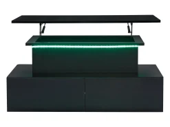 ModernLuxe Mesa de centro reveladora com LED - 4 gavetas -^ Mesa De Centro