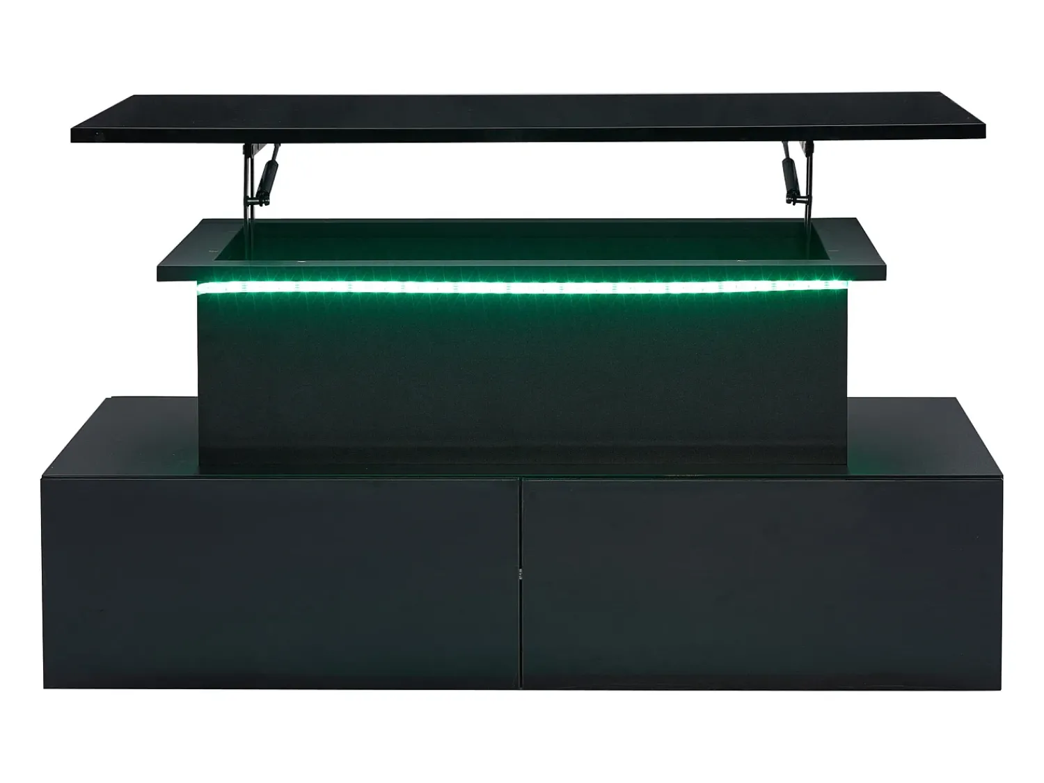 ModernLuxe Mesa de centro reveladora com LED - 4 gavetas -^ Mesa De Centro
