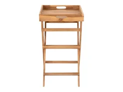Mesa De Apoio* Mesa de Centro Ronda, Castanho, 39x29x49,5 cm, Kendra Home Castanho chocolate