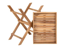 Mesa De Apoio* Mesa de Centro Ronda, Castanho, 39x29x49,5 cm, Kendra Home Castanho chocolate