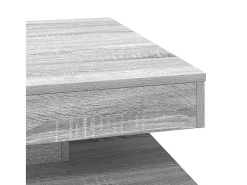 Mesa De Centro|vidaxl Mesa de centro rotativa a 360 graus 70x70x34,5 cm sonoma cinza Cinzento claro