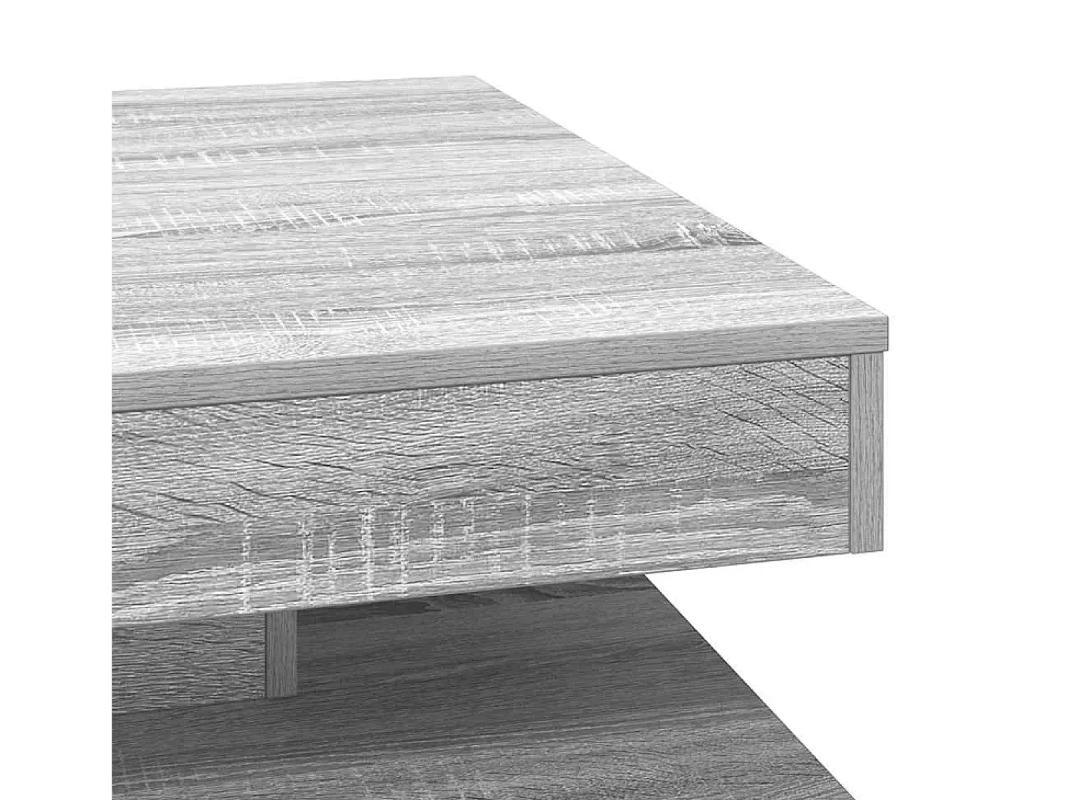 Mesa De Centro|vidaxl Mesa de centro rotativa a 360 graus 70x70x34,5 cm sonoma cinza Cinzento claro